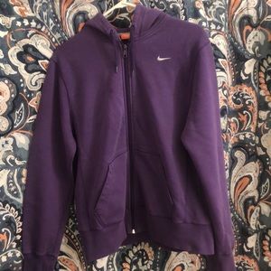 Purple Nike zip up sweater